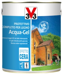 Protettivo completo per legno acqua-gel, colore noce medio - litri 2,5